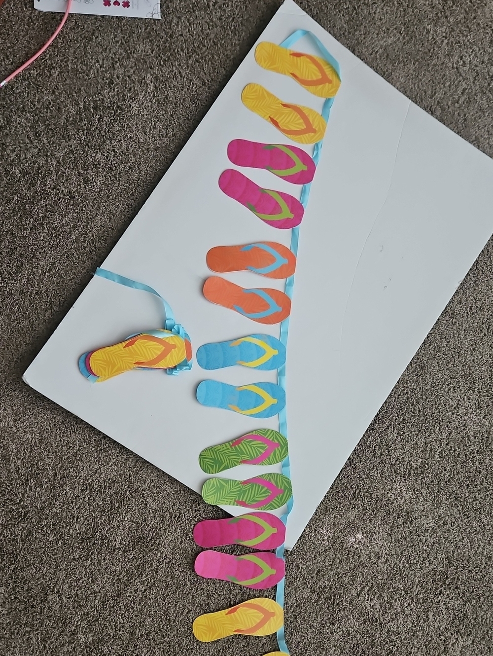 Two Flip Flop Banners, Approximately 5 1/2 Ft Long Each One Has 14 Flip Flops